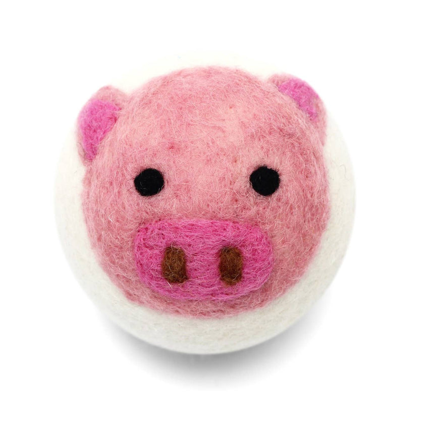 Eco Wool Dryer Balls: Pig