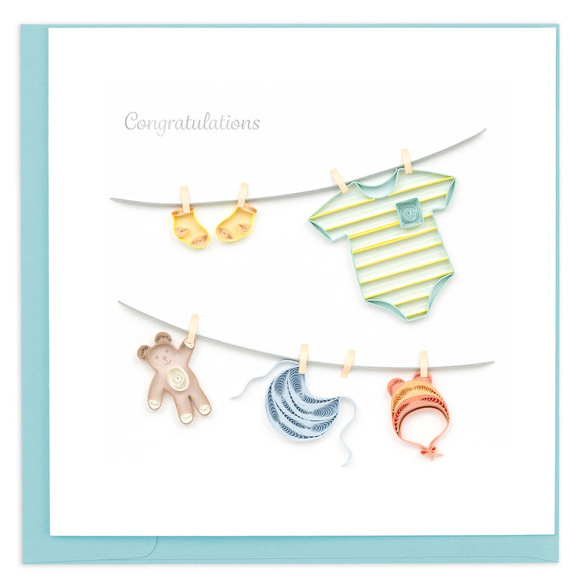 Baby Clothesline Greeting Card