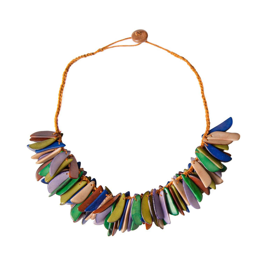 Kendra Necklace: Royal Blue/Lavender Combo
