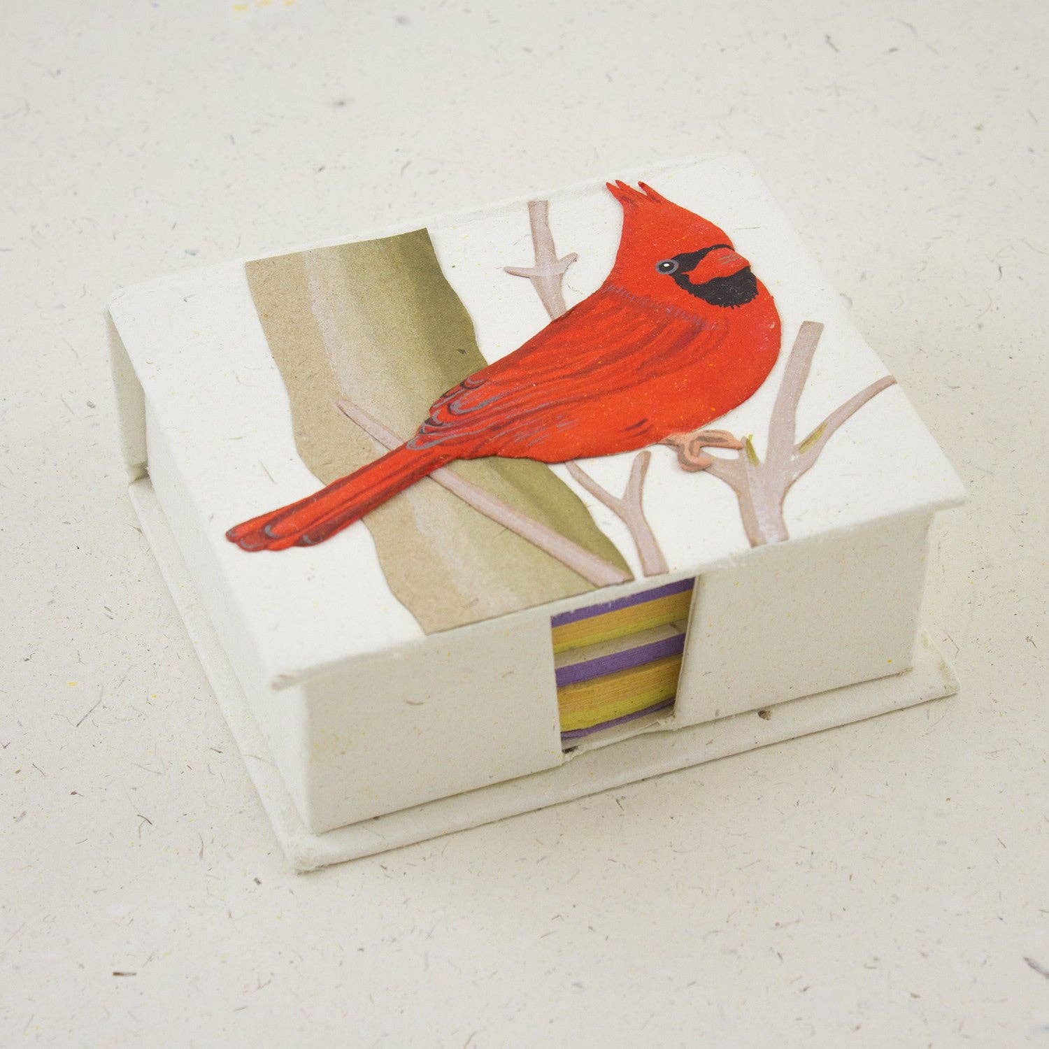 Note Box: Cardinal Embossed