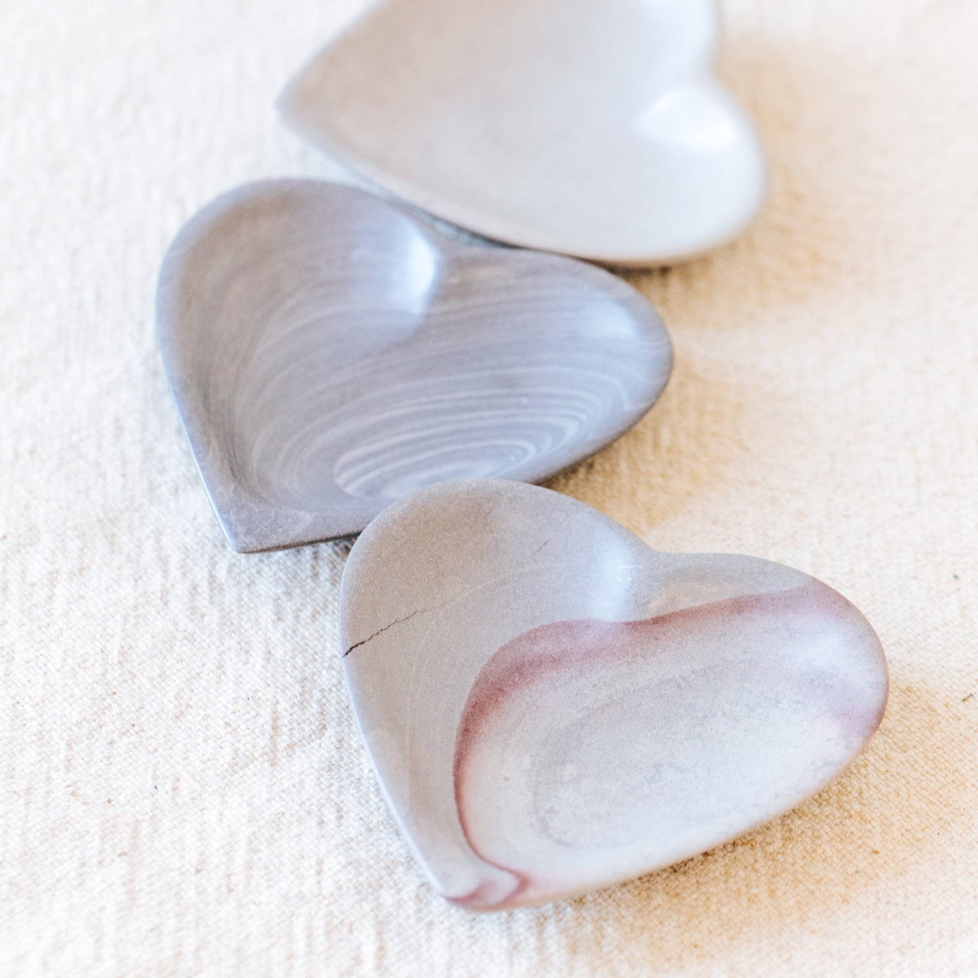 Soapstone Heart Dish: Storm