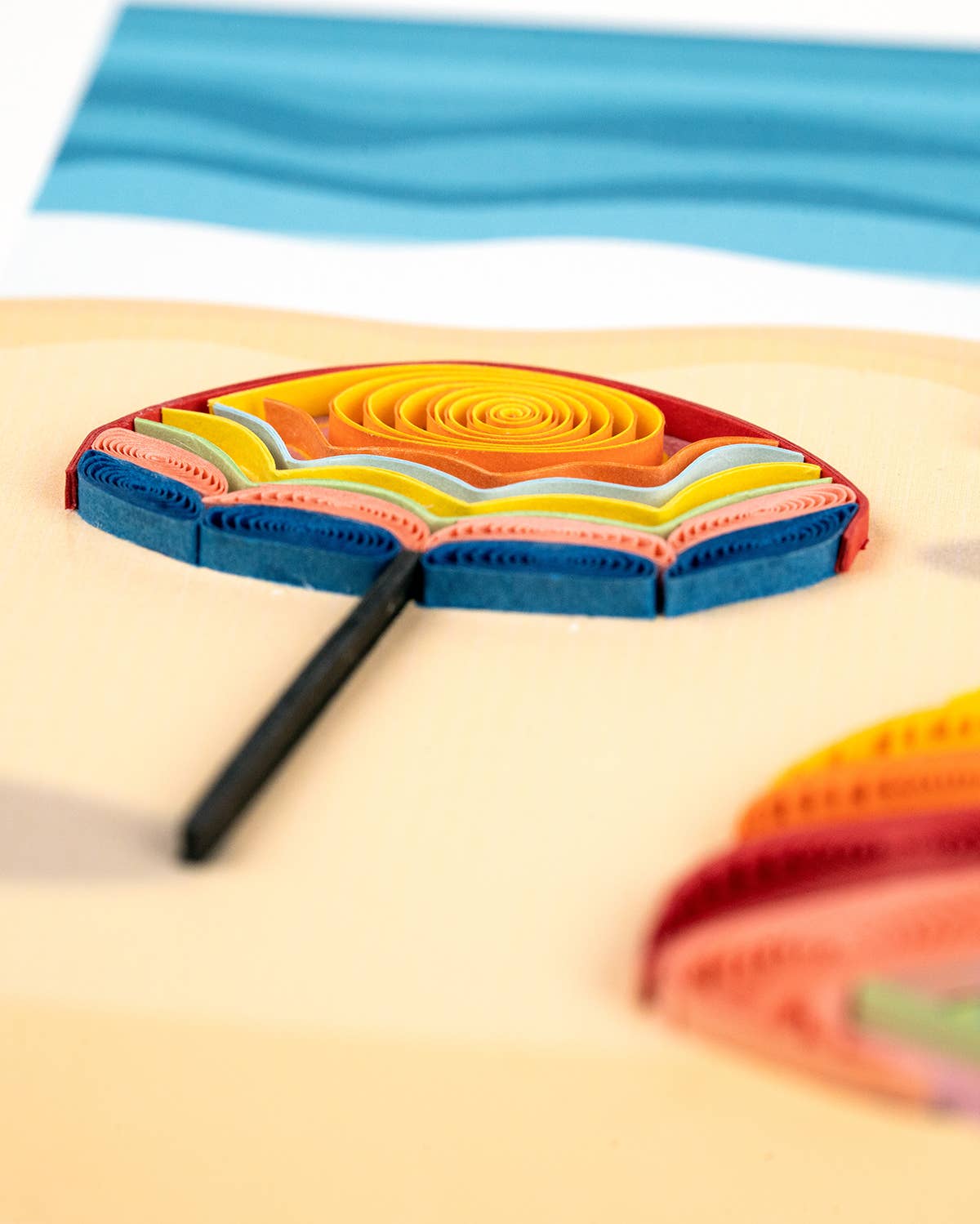 Colorful Beach Umbrellas Greeting Card