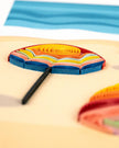 Colorful Beach Umbrellas Greeting Card