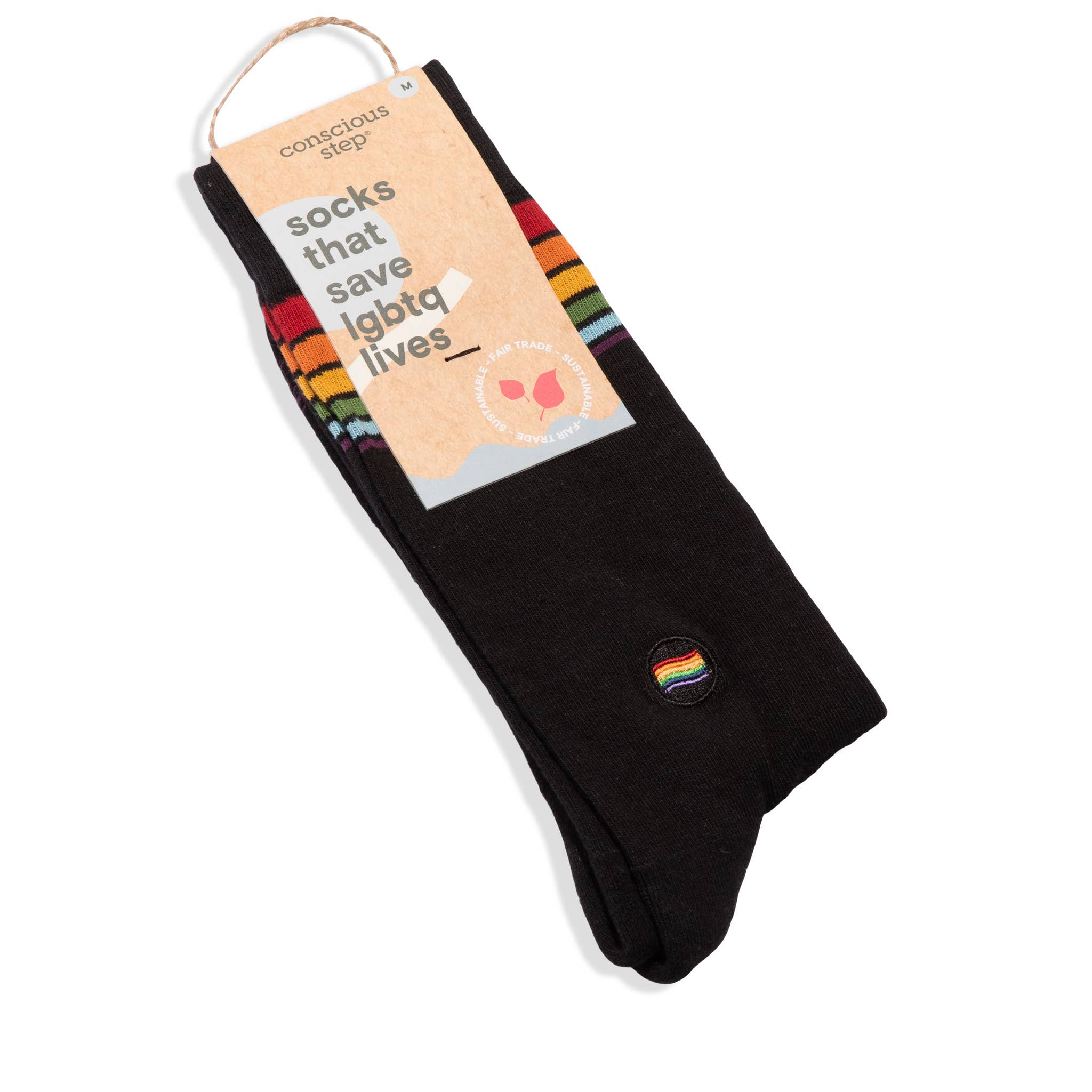 Socks that Save LGBTQ Lives: Classic Rainbow Stripe