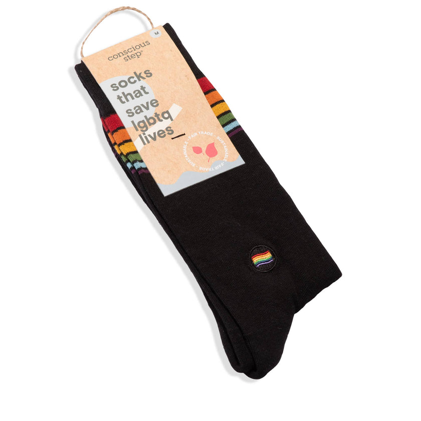 Socks that Save LGBTQ Lives: Classic Rainbow Stripe
