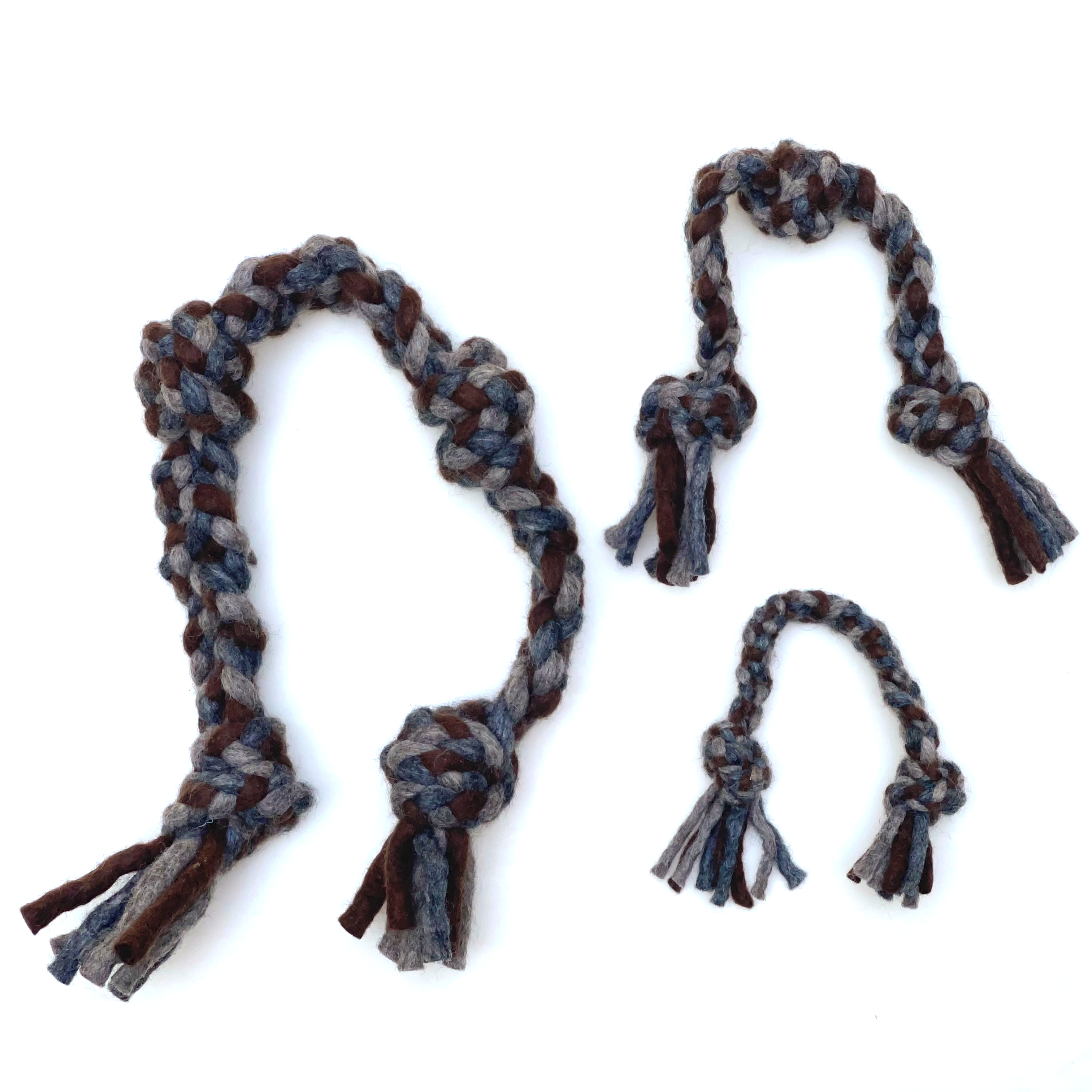 Dharma Dog Toy, Knotted Rope Pull, Purple/ Green: 15
