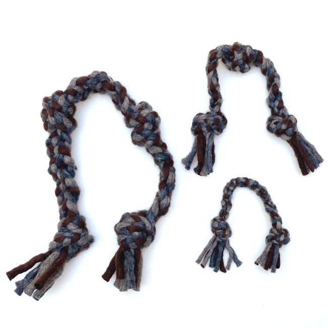 Dharma Dog Toy, Knotted Rope Pull, Purple/ Green: 15