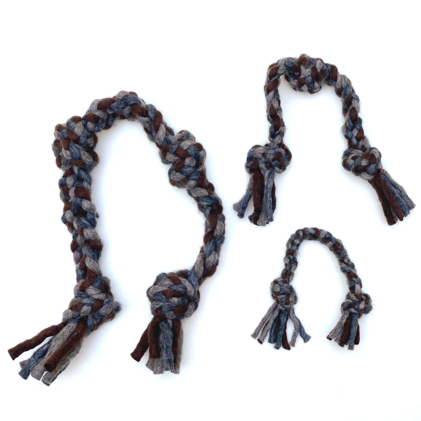 Dharma Dog Toy, Knotted Rope Pull, Purple/ Green: 15