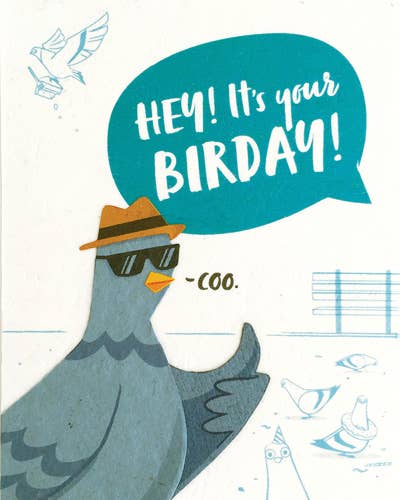 Pigeon Birday Greeting Card
