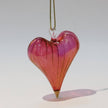 Blown Glass Ornament - Heart: Red