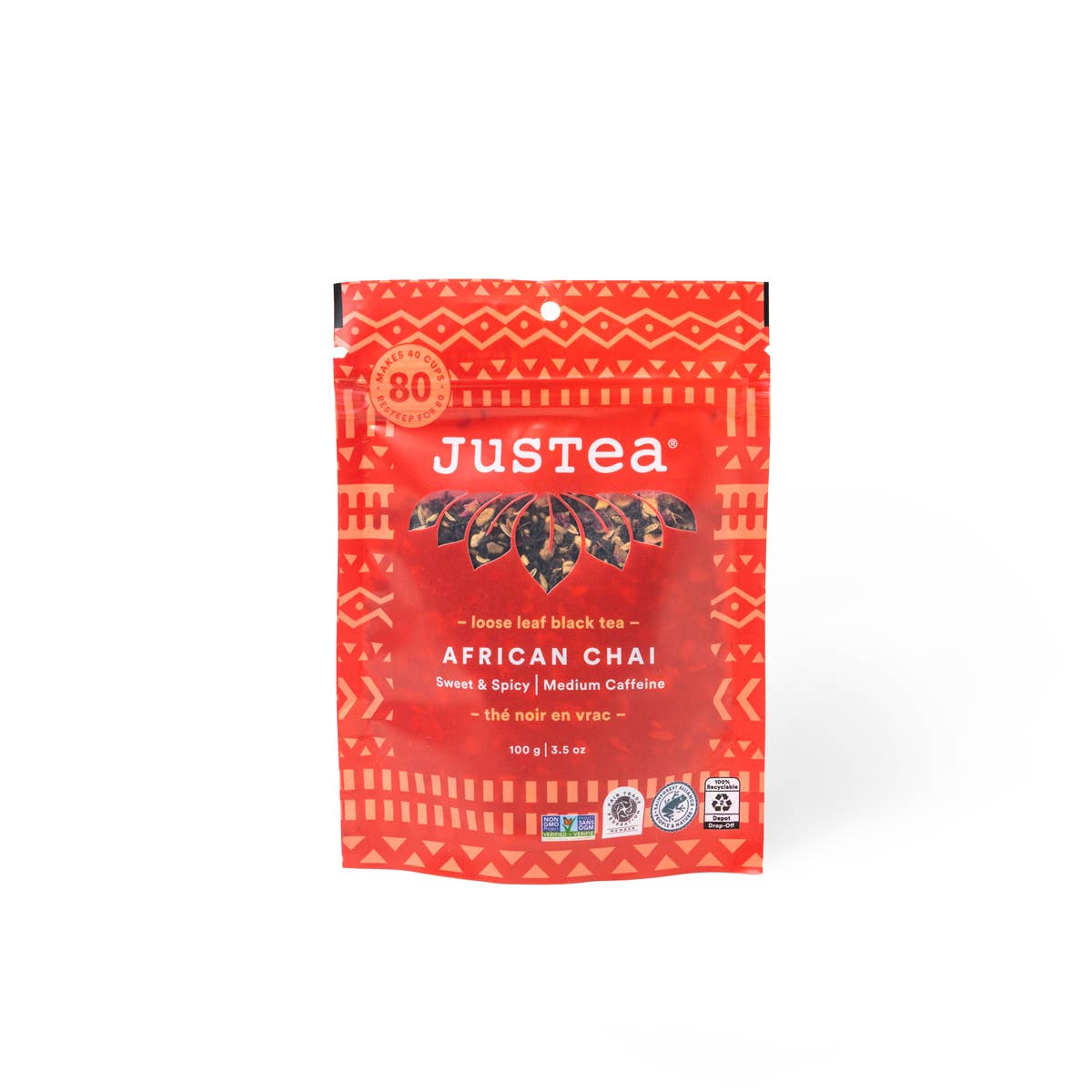 African Chai Stand-up Pouch - Organic, Fair-Trade, Black Tea
