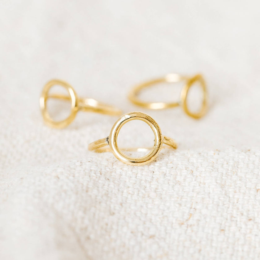 Minimalist Open Circle Band Ring