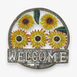 Metal Wall Decor Welcome Sign with Yellow Sunflowers