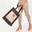 Safari Tote Bag, Top Handle Canvas Safari Tote Bags: Orange