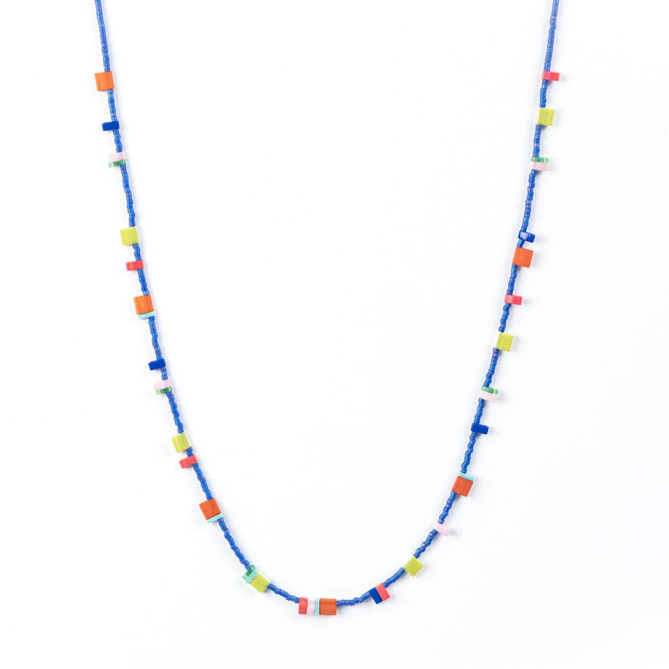 Tila Strand Necklace: Blue Confetti