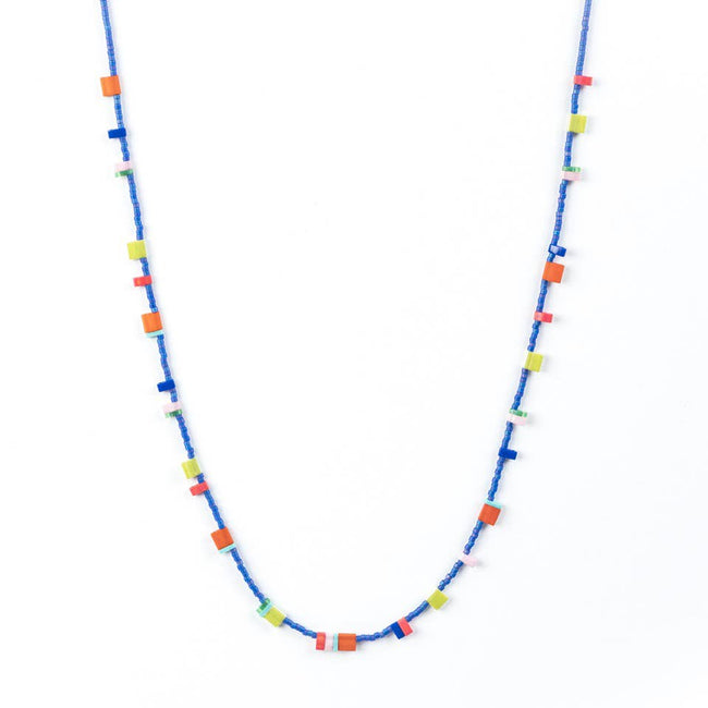 Tila Strand Necklace: Blue Confetti