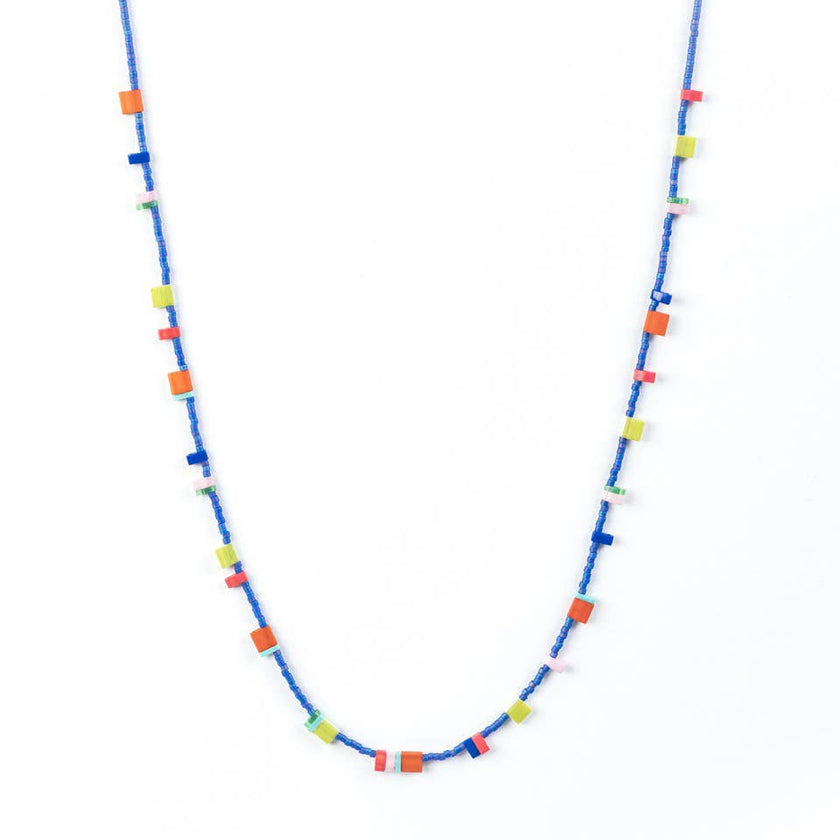 Tila Strand Necklace: Blue Confetti