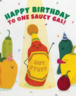 Saucy Gal Birthday Greeting Card