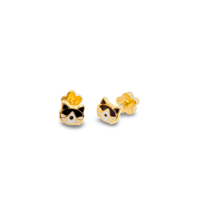 Cat Tiny Stud Earrings