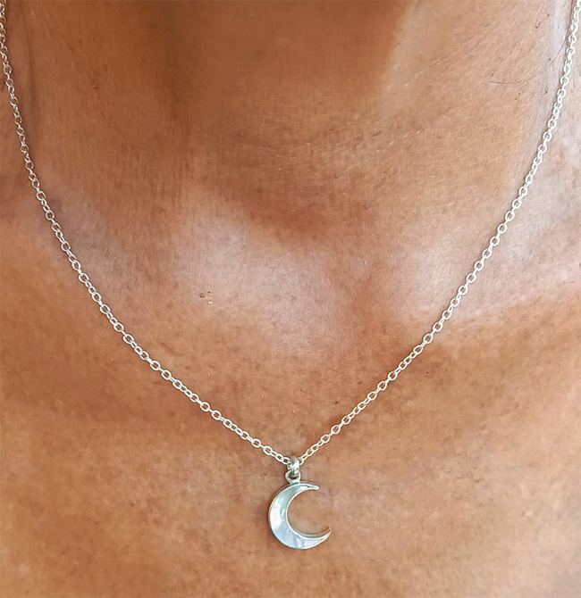 Mother-of-Pearl Moon Necklace