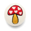 Eco Wool Dryer Balls: Mushroom Hearts