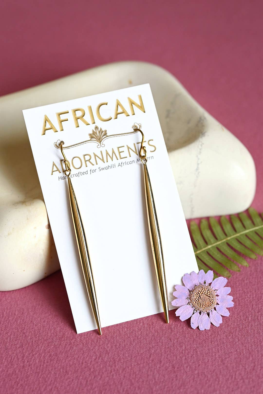 Kenyan Brass Javelin Earrings
