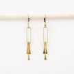 Rectangle Dangle Fringe Earrings