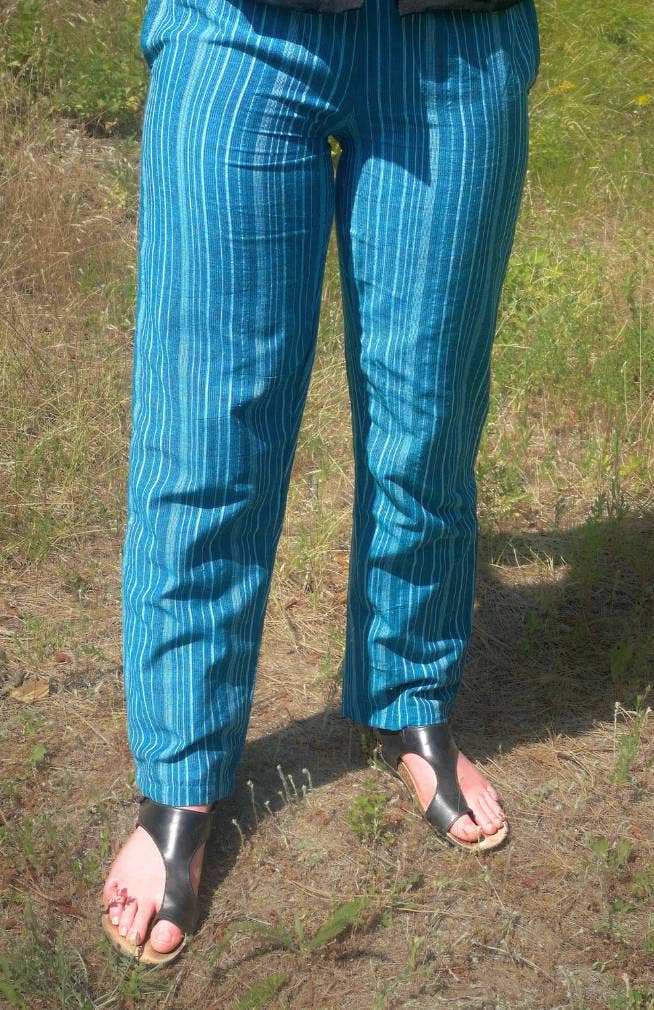 Cotton Straight Leg Pants : Black / L