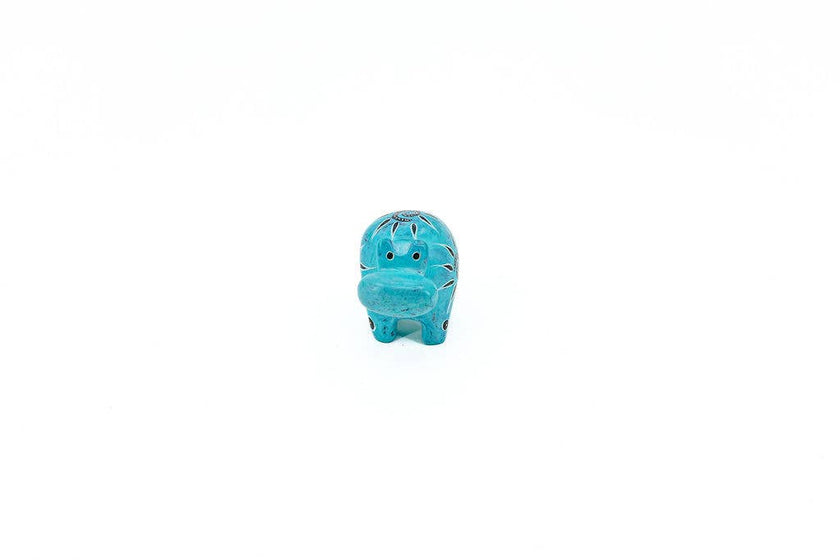 Soapstone Hippo Figurine,: Assorted Colors