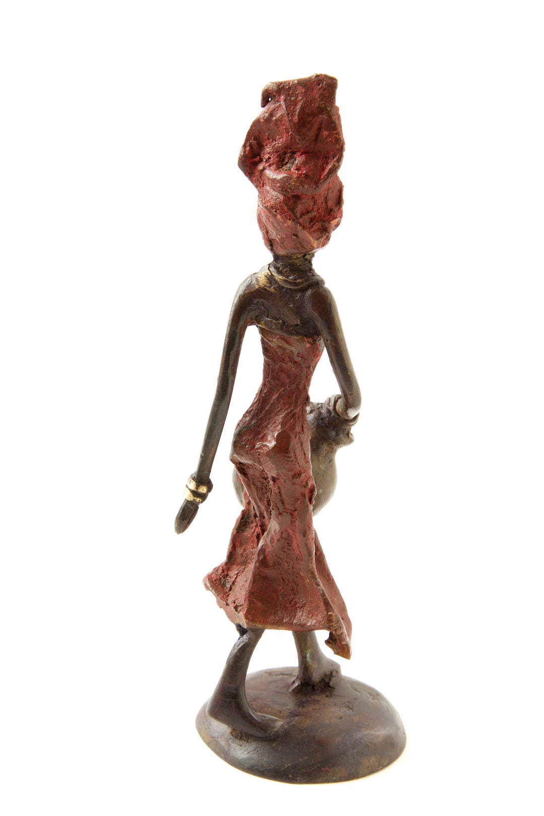Water Bearer Burkina Bronze Sculpture