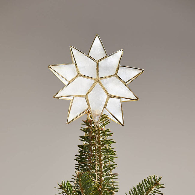 Capiz Star Christmas Tree Topper