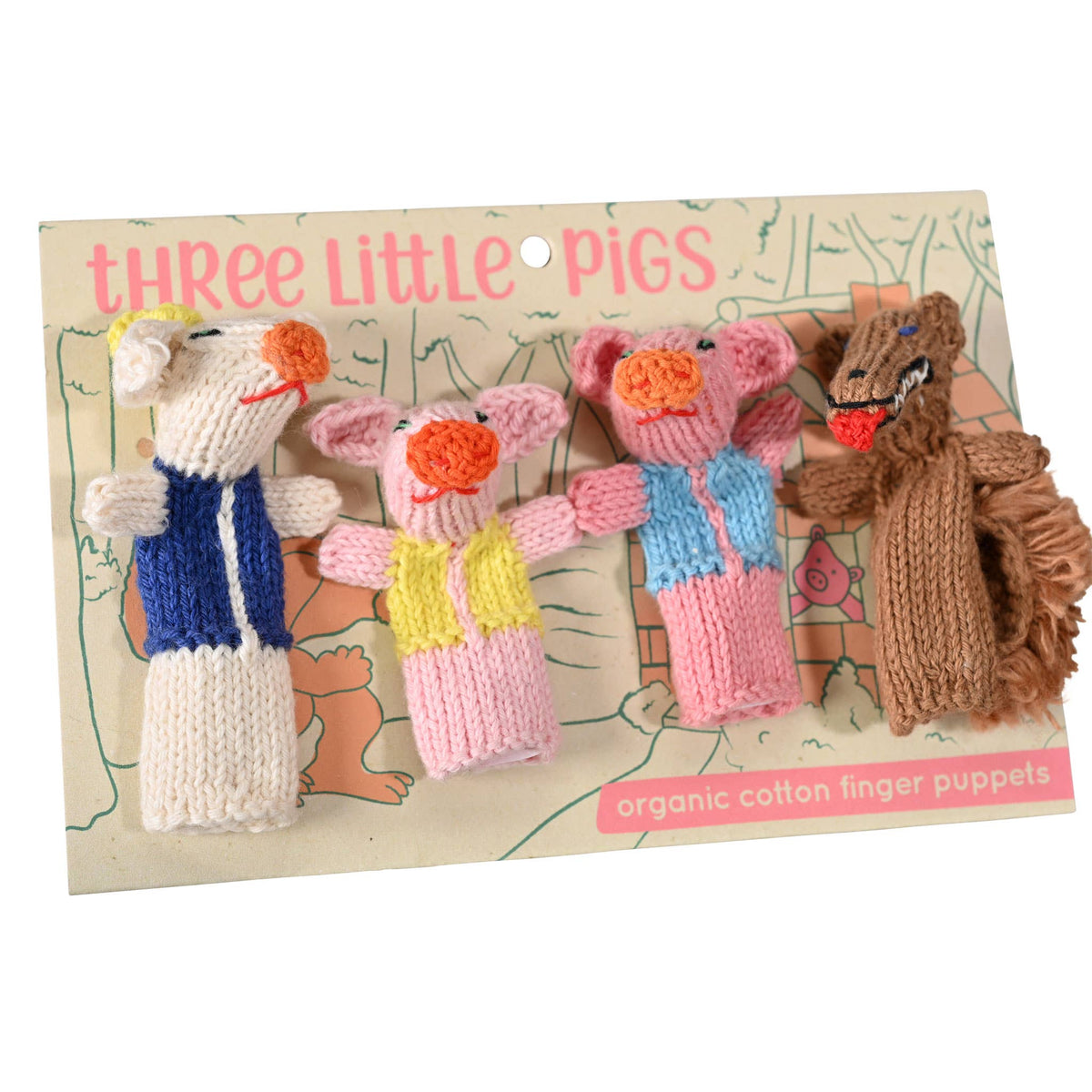 Finger Puppet Three Little Pigs: Set of 4
