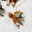Skiing Buri Fox Christmas Ornament