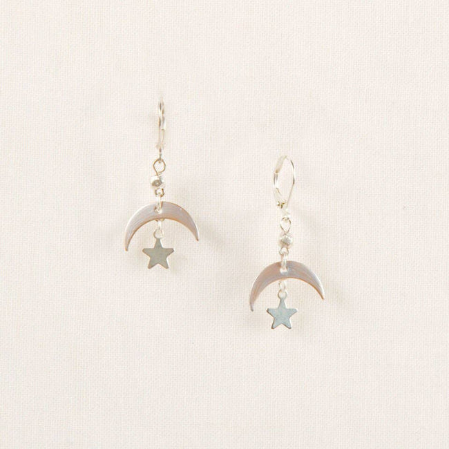 Moon and Star Earring: Sliver