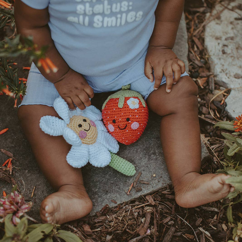 Pretend Play Food Rattle - Strawberry