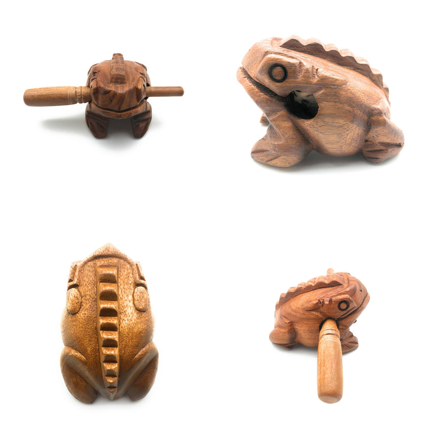 3 inch Wooden Croaking Frog Drum