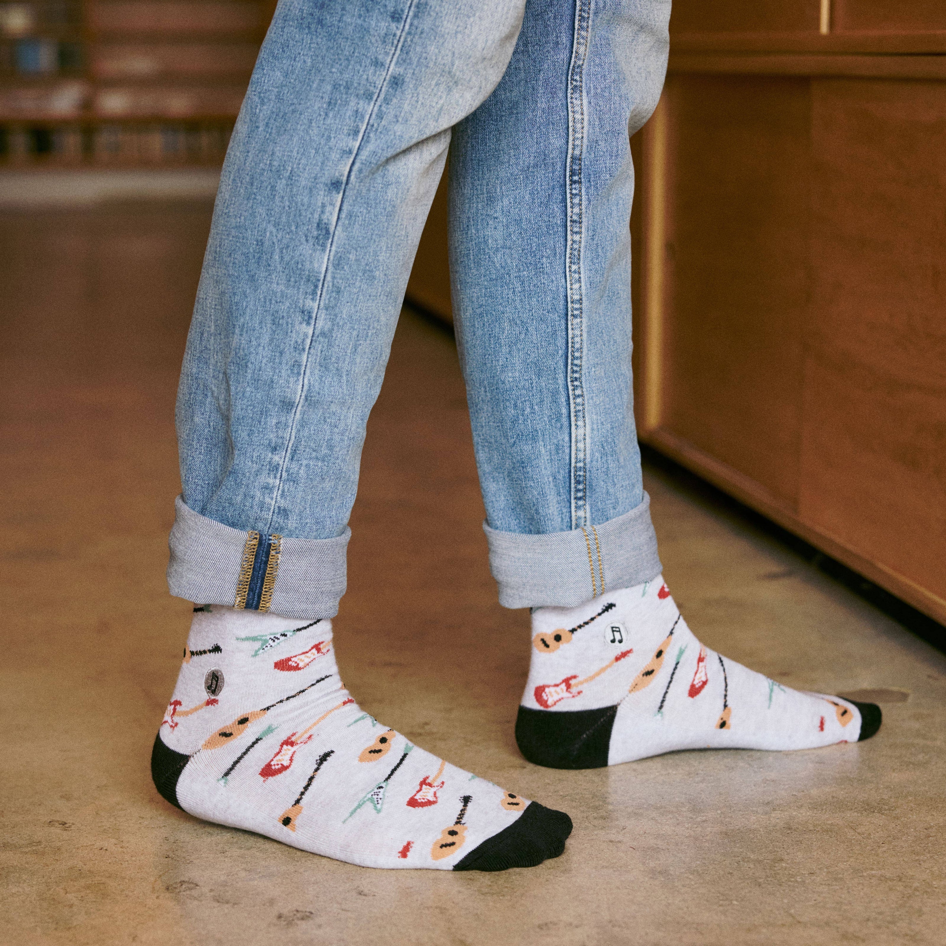 Socks that Support Music: Gray Guitars