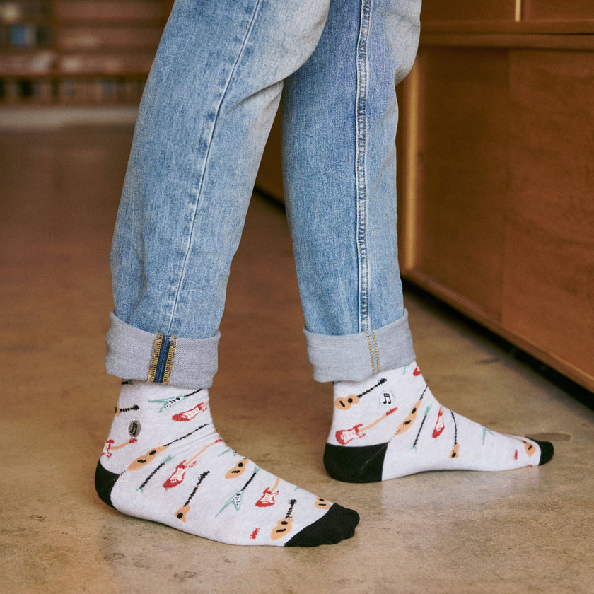Socks that Support Music: Gray Guitars
