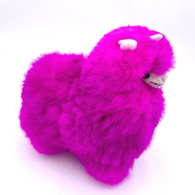 Llamacorn Alpaca Fur Toy: Fuchsia