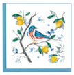 Bluebird with Lemons & Blueberries Greeting Card