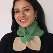 Butterfly Neck Scarf - Green/Tan